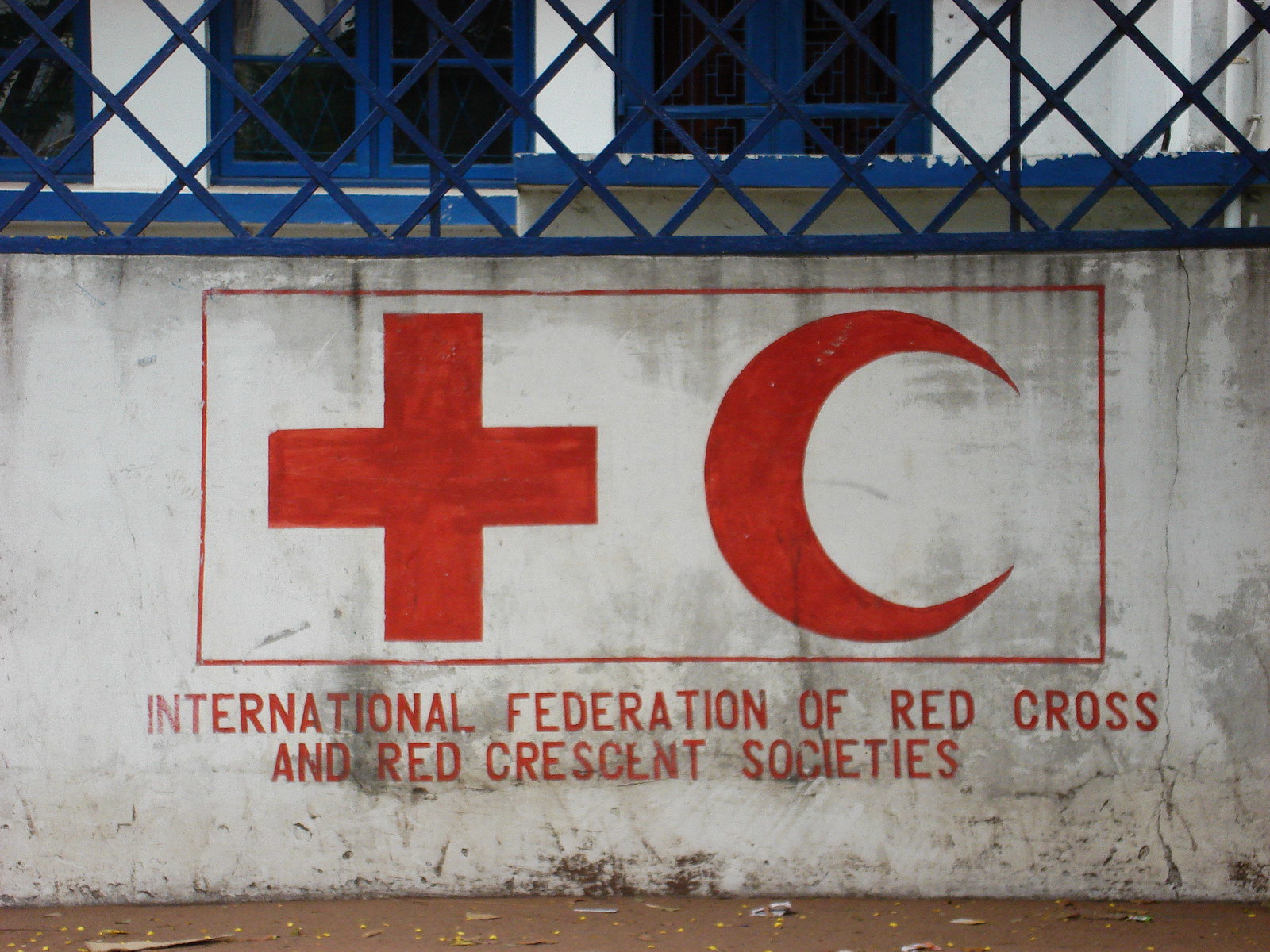 Emblems of the International Federation of the Red Cross and Crescent in Mozambique.